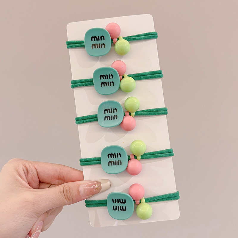 Coreana para niños correa de cabello anillo de cabello niñas de cabello de cola de caballo de color duradero estudiantes de alta elasticidad no es fácil cortar la cuerda