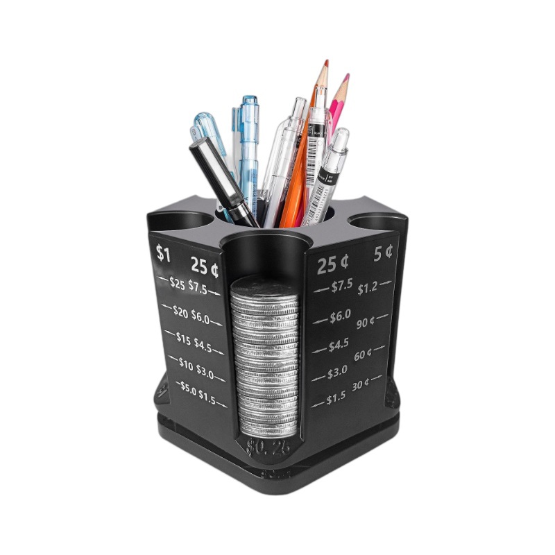 Descompresión de La Moneda papelería almacenamiento dos en uno hucha giratoria caja de almacenamiento Cubo de pared caja de almacenamiento hucha creación