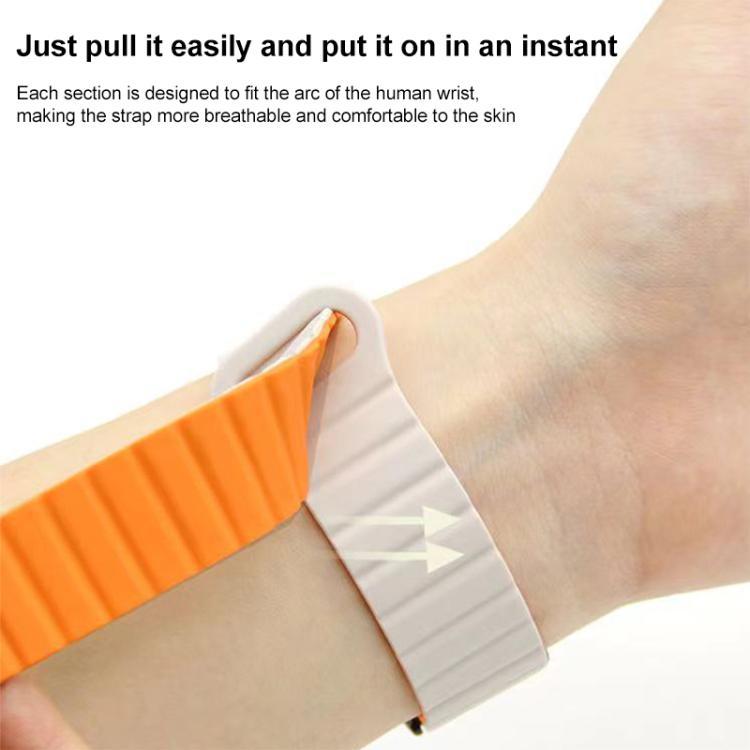 18 / 20 / 22mm correa de reloj de absorción magnética universal tipo bucle de retorno correa de reloj de silicona lisa correa de reloj multifuncional adsorción magnética fuerte