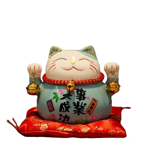Lucky Cat Ceramic Small Home Furnishings Store Opening Gift Creative Japanese Lucky Cat Piggy Bank Mini Jar