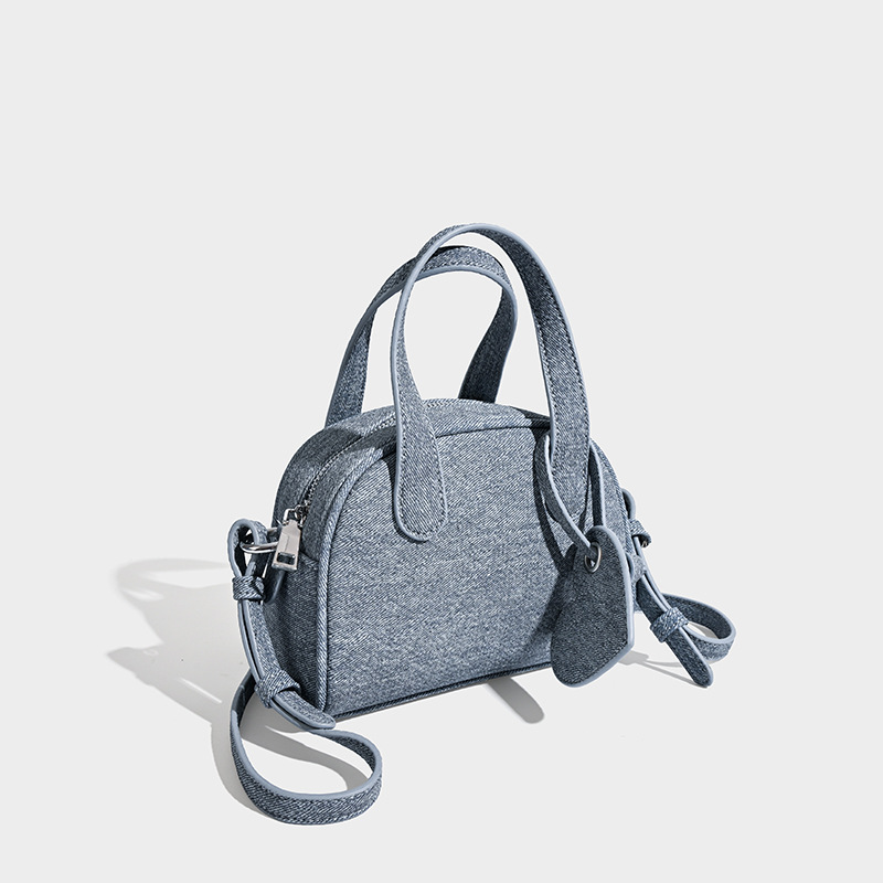 Korean Handheld Bowling Ball Women's 2025 New Trendy Fashion Shell Versatile Crossbody Small Square Bag_voghion.com