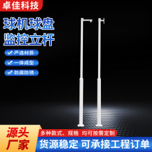 小区不锈钢监控立杆 2.5/3/3.5/4/6米摄像机立杆 抱杆支架立柱