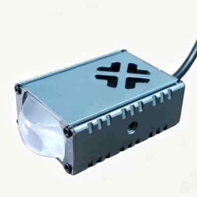 Car spotlight, yellow-white dual-color front headlight, motorcycle grille laser, electric vehicle, car (Motorcycle headlights, headlights) - yellow-and-white-always-on-1-light