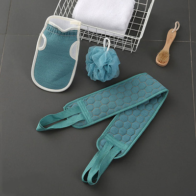men and women Bath towel Three-piece Suite thickening adult Bath towel Strip Rub mud Two-sided Pull back of Bath ball combination