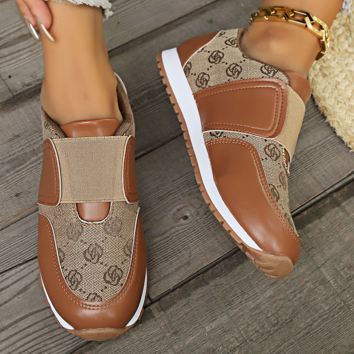 Damen Sneaker Atmungsaktive Freizeitschuhe Mit Elastikband_voghion.com