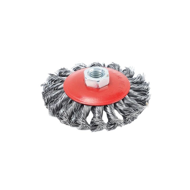 Nueve caballos rueda de alambre de acero tipo placa curva cepillo de alambre de cobre de 4 pulgadas 5 pulgadas nave molienda eliminación de óxido limpieza pulido rueda de alambre de acero