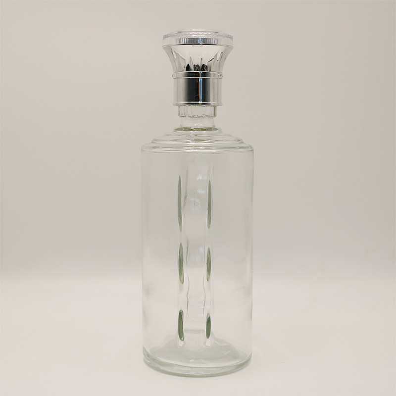 透明玻璃酒瓶 餐厅用果酒瓶创意清酒酒瓶加厚瓶底洋酒瓶 白酒酒瓶