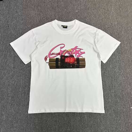 Foreign Trade Corteiz Series Pure Cotton Printed Short-Sleeve Street Style High Street European and American Style Casual 250g Unisex Top
