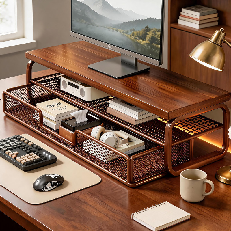 Computer height-adjustable stand, desktop monitor screen riser, pull-out multifunctional height-adjustable stand, laptop stand Computer height-adjustable stand, desktop monitor screen riser, pull-out multifunctional height-adjustable stand, laptop stand