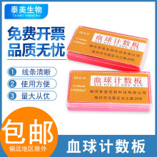 泰美 血球计数板化学实验室血细胞计数板血盖片计数载玻片盒装