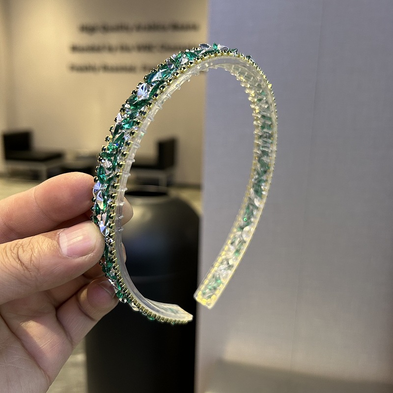 120g Weight Hair Band Hair Accessories Type 1 Piece Quantity Holiday, Daily Occasion Crystal Material Geometric Pattern All Seasons Season Women's Gender Vintage Style, Simple Style Style Vintage Style Simple Style Women's Geometric Crystal Hair Band 23