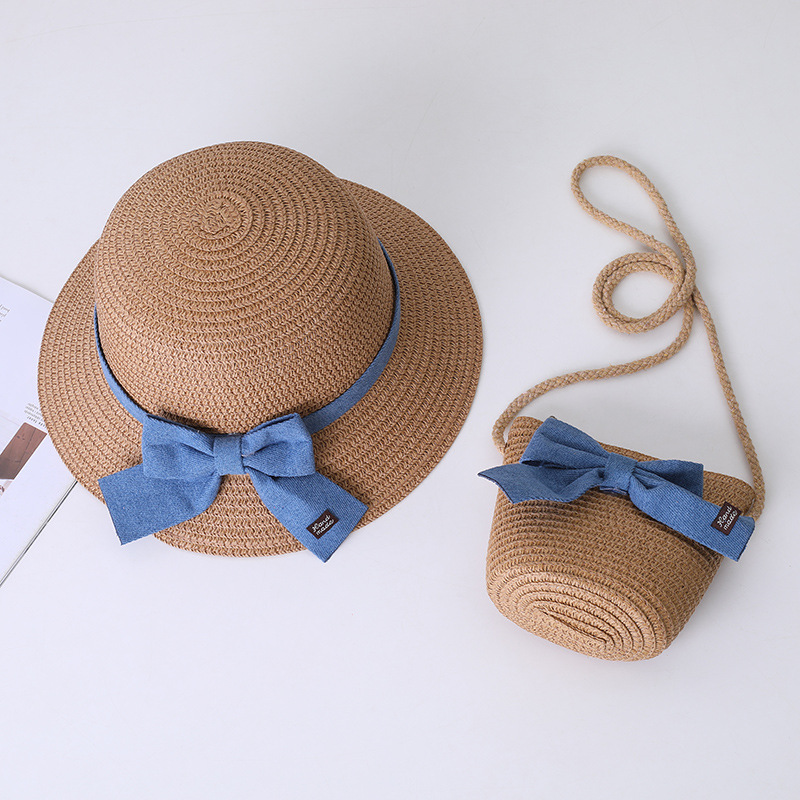 147g Weight Hat Classification straw Fabric Type Straw Hat Hats Type 1 Piece, 1 Set Quantity Holiday, Outdoor Occasion Bow Knot Pattern All Seasons Season Children Unisex Gender Sweet Style Children Unisex Sweet Bow Knot Straw Hat 17