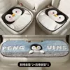 Plush seat made of faux fur, pillow, set, pinguin, 2 pieces, 1 pieces