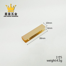 厂家直销38mm铁皮织带尾夹 边夹牙夹 五金箱包配件