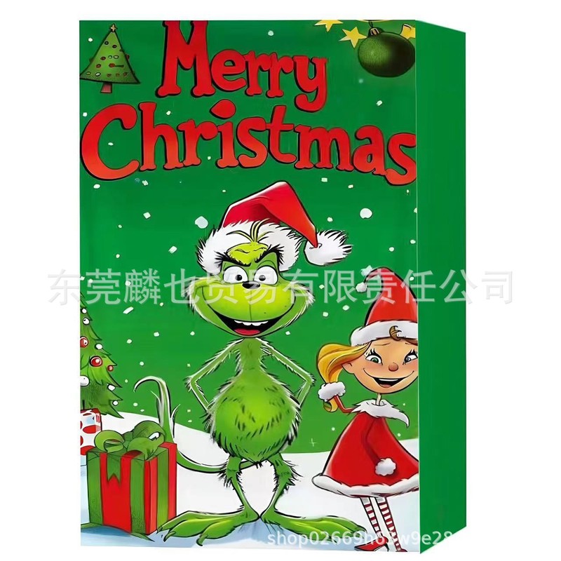 2025 クロスボーダー グリンチ アドベント カレンダー クリスマス ブラインドボックス グリーンヘア カウントダウン ハロウィン 24 ギフト ブラインドボックス|undefined