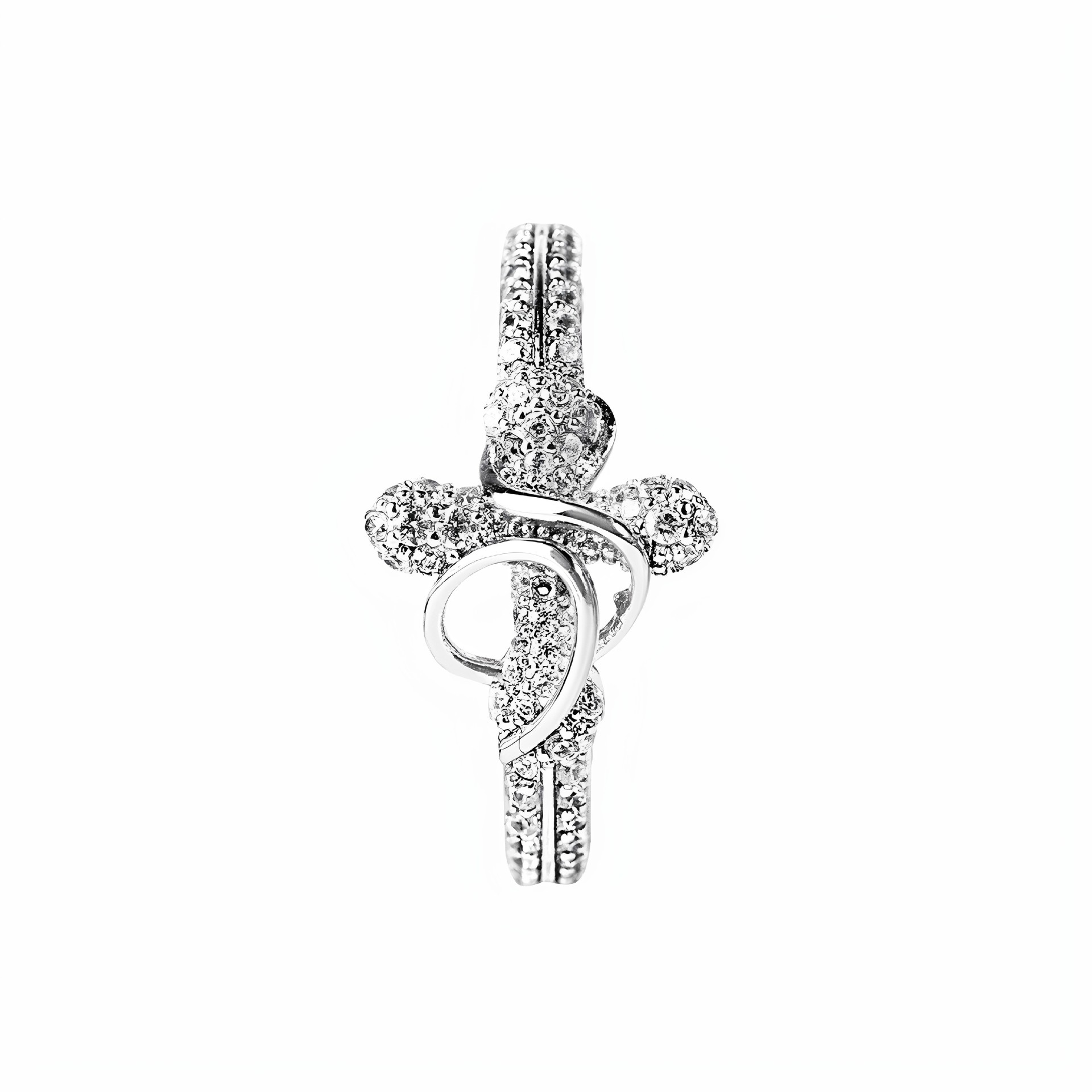 Adjustable Cross Ring With Zircon Diamonds Vintage Style Unisex_voghion.com