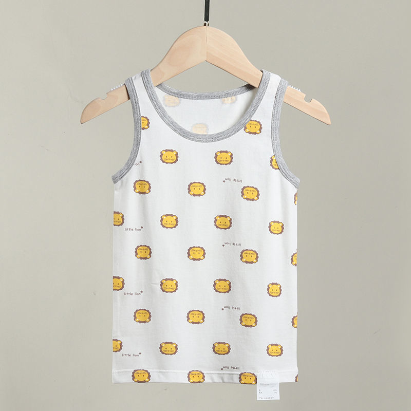 Male treasure Base coat Boy vest summer children Thin section Nursing belly camisole pajamas Sleeveless baby The little boy