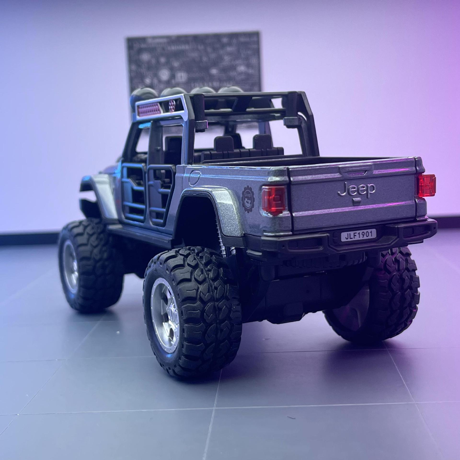 Weili aleación coche modelo 1:32 gran rueda jeep deslizamiento fuera de carretera vehículo puerta con sonido y luz de los hombres de juguete modelo de coche adornos