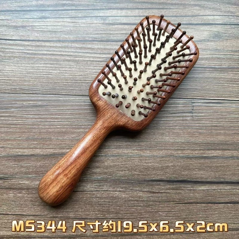 天然黒檀木エアマット櫛高級実木エアバッグ櫛静電気防止頭皮マッサージ経絡ブラシ檀木櫛女|undefined