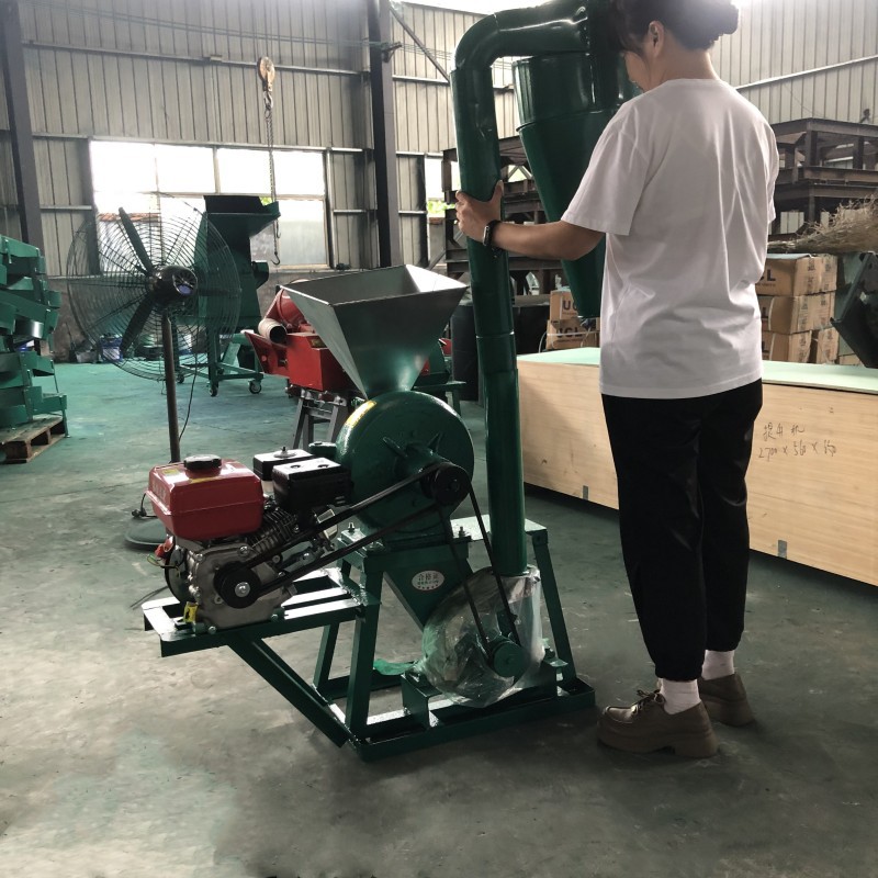 自吸式300型齿盘粉碎机 黄芪当归中药材汽油研磨机 白砂糖打粉机