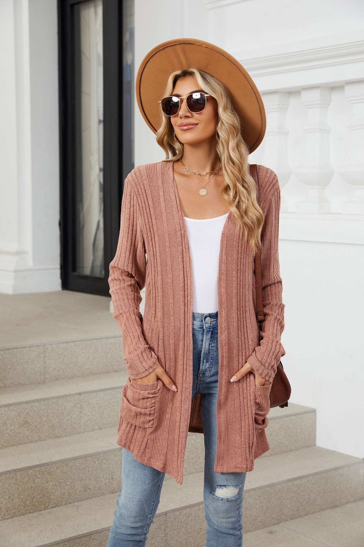 490g Weight Long Sleeve Sleeve Length Placket Placket Type Regular Sleeve Sleeve Type Nylon, Spandex, Polyester Fabric Type Long Top Length Cardigan Tops Type Holiday, Daily Occasion Collarless Neckline Regular Fit Fit Type Solid Color Pattern Winter, Autumn Season Women's Gender Casual, Elegant Style Wholesale Women's Casual Elegant Solid Color Long Sleeve Sweaters & Cardigans 2
