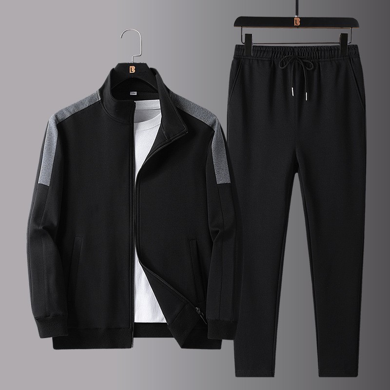 Trajes deportivos transfronterizos de primavera y otoño para hombres, ropa de papá, ropa casual de dos piezas, chaqueta de hombre, ropa de otoño, pantalones rectos