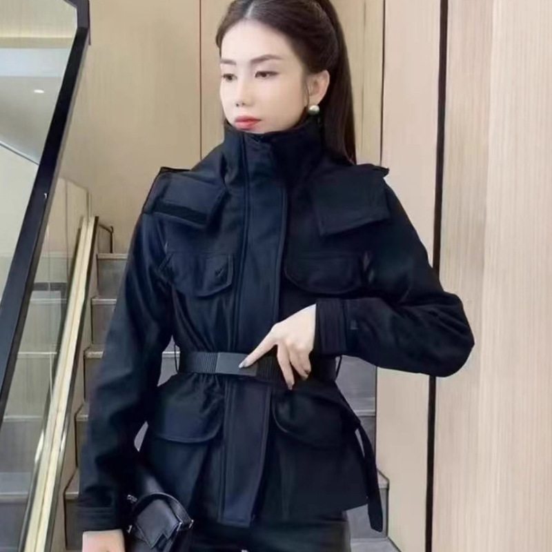 杨幂同款户外冲锋衣羽绒服女短款2025冬季新款收腰超显瘦工装外套|undefined