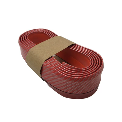 Car small surround modification universal Qapı və bamper qoruyucu zolaqlar - carbon-fiber-red-25m
