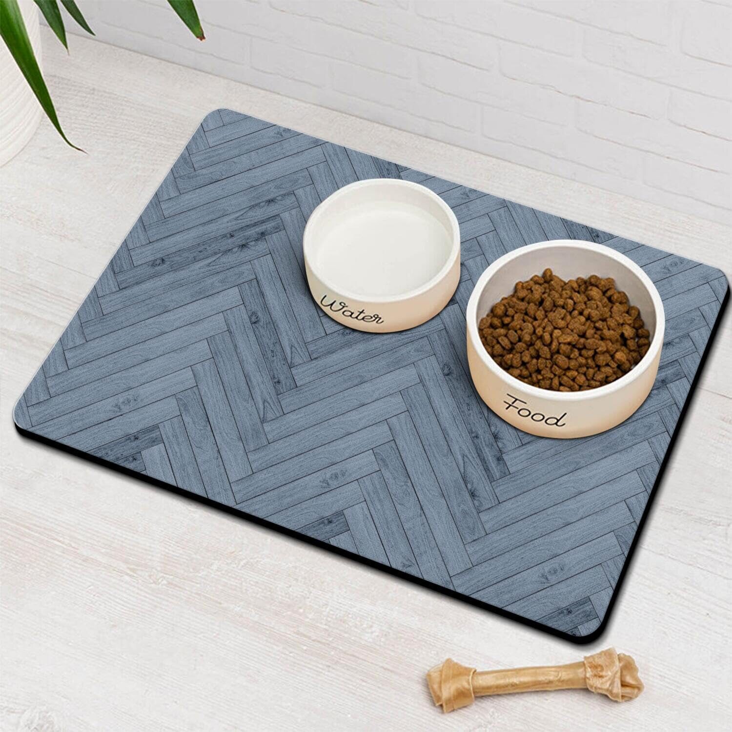Alimentos para perros y gatos, almohadilla de barro de algas, almohadilla de alimentación a prueba de salpicaduras y humedad, absorción de agua, secado rápido, lavado y espesado