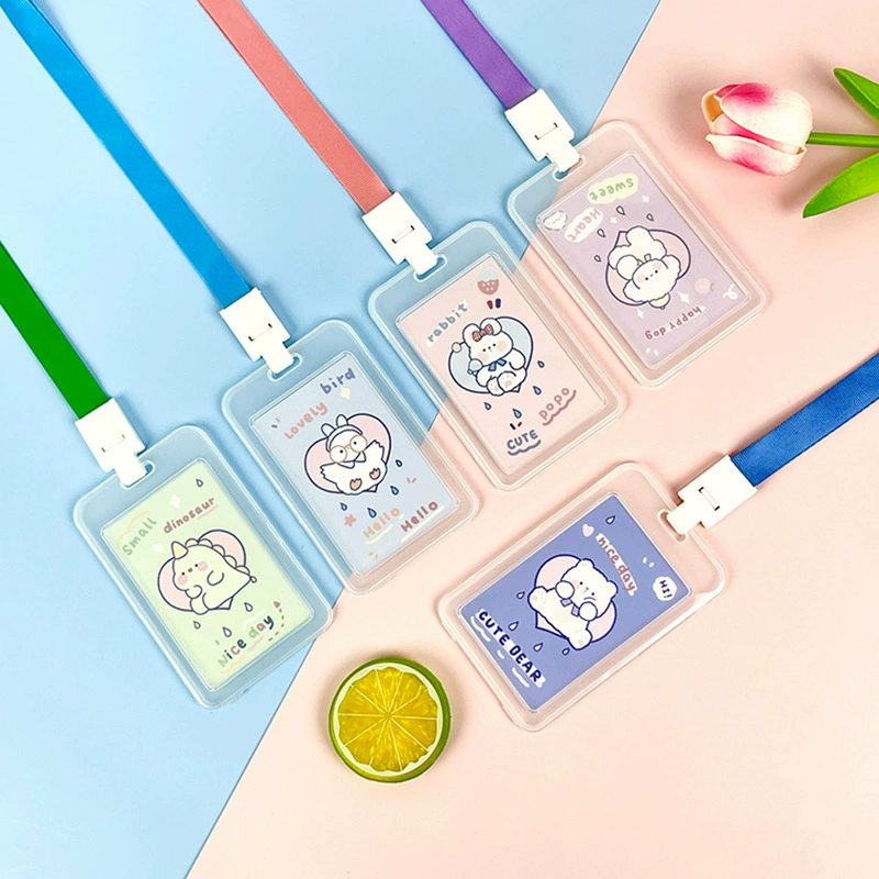 Значок Школьный значок Рабочий значок Висячий защитный чехол для шеи Рабочий сертификат Контроль доступа Карта питания Прозрачная Крышка для карты Симпатичная Студенческая идентификационная сумка