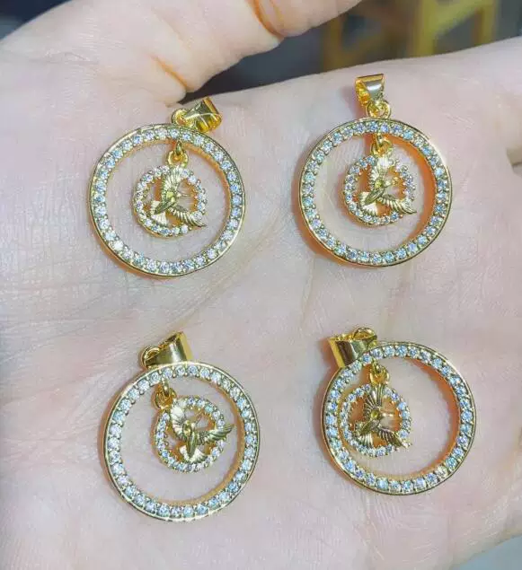 Цирконий, серьги, кулон, браслет, колье, микроинкрустация, 14 карат, 20 мм, 3D
