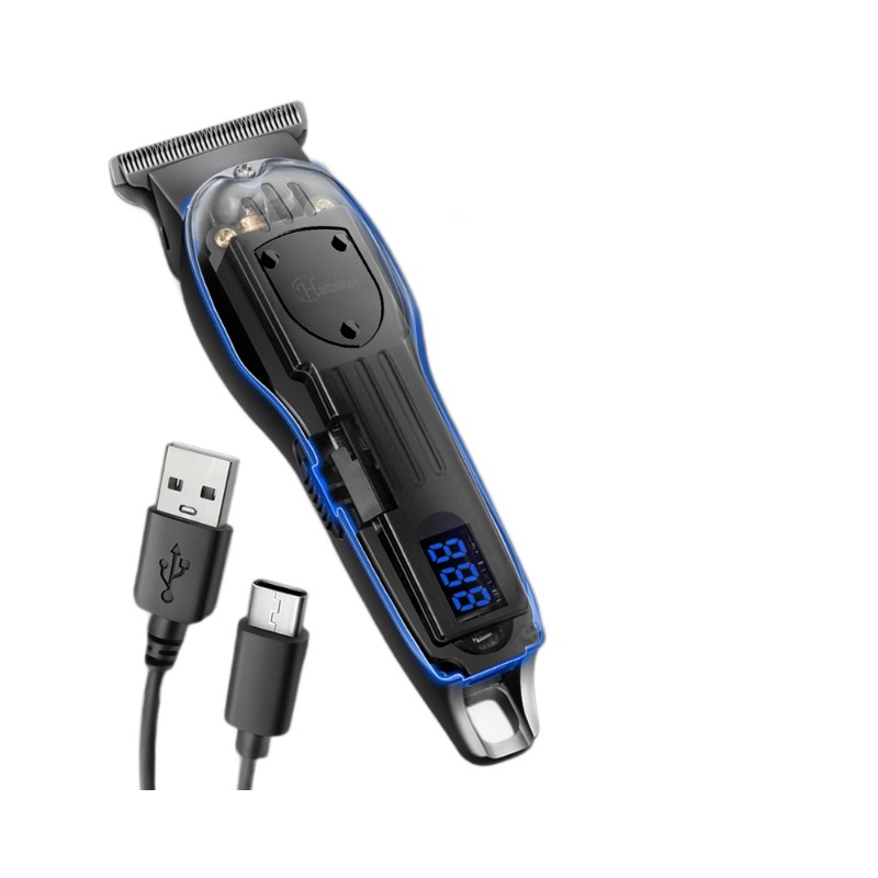 Cruzar la frontera nueva pantalla digital LCD cortadora de cabello vintage aceite cabeza eléctrica cortadora de cabello hombres talla cortadora de cabello