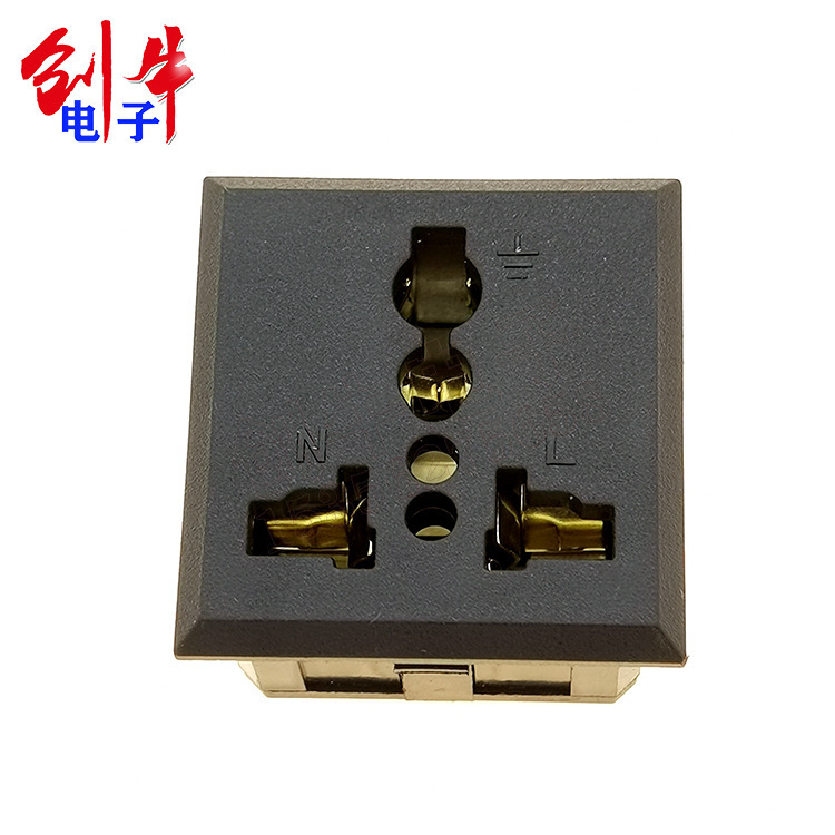 Multifunctional socket AC-015 AC-012 power socket embedded three-hole SS -8.01 million energy socket phosphor bronze Multifunctional socket AC-015 AC-012 power socket embedded three-hole SS -8.01 million energy socket phosphor bronze