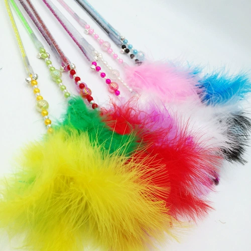 Evanti Кошка Игрушка Палку Перо Акриловый Эластичный Кошка Игрушка Палка Длинный Стержень Цвет Кошка Игрушка 8368