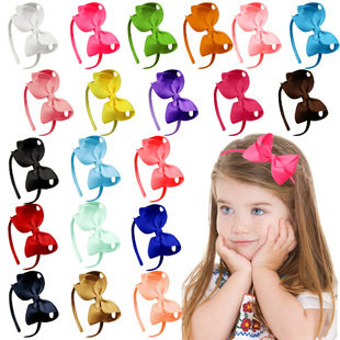 Foreign trade cute children's headband bow headband rib band baby bubble flower all-match girl's hair accessories female wholesale