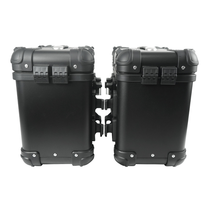 Manufacturer Wholesale Electric Vehicle Motorcycle Rounded Corner Side Box Motorcycle Universal Aluminum Alloy Side Box Side-Mounted Box