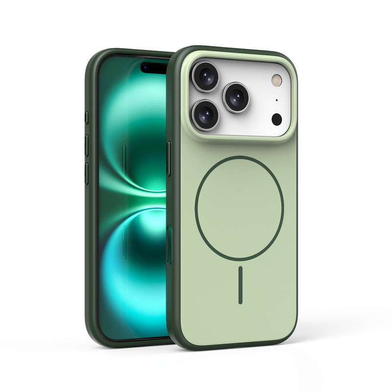 适用苹果17promax手机壳磁吸肤感磨砂iphone17相机按键保护防摔壳|undefined