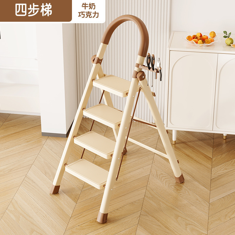 梯子多功能碳钢伸缩室内折叠家用加厚晾衣架两用人字梯爬梯楼梯|undefined