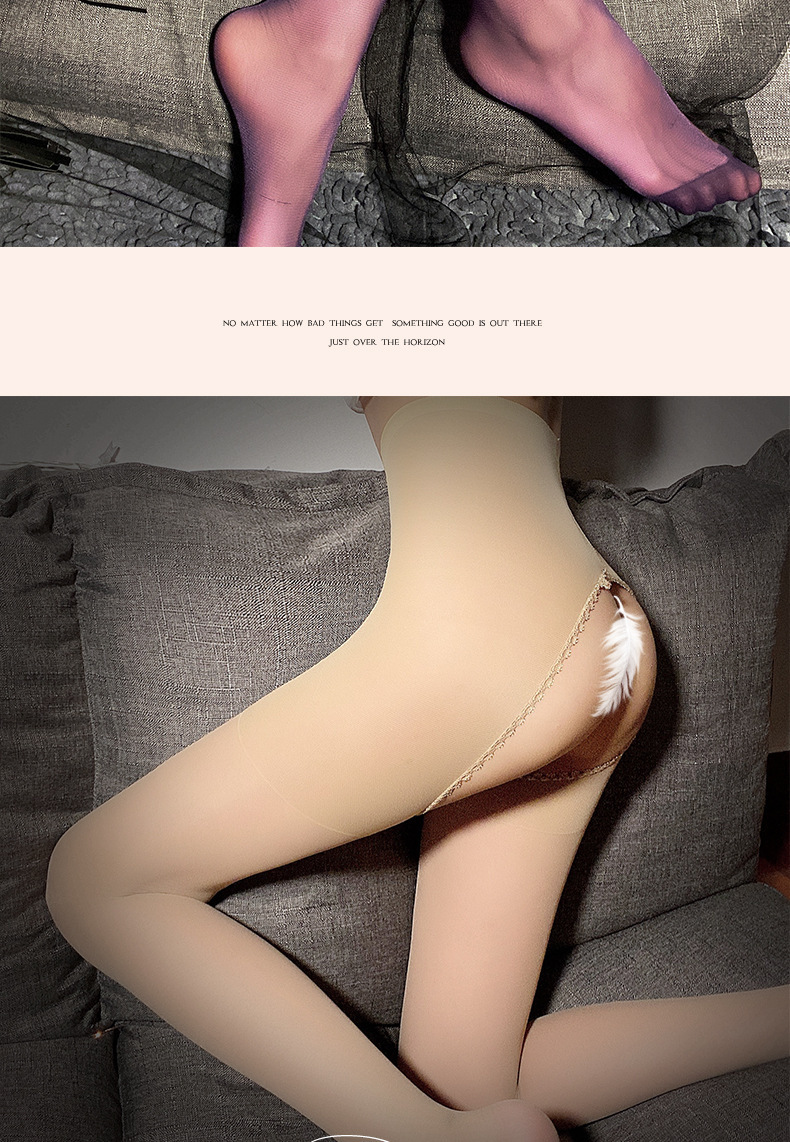 Ultra-Thin Black Spandex Stockings, Sheer Nightclub Tights, One Size — detail image 17