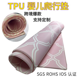 Cross-Border Hot Supply Tpu Baby Crawling Mat Baby Game Mat Kidsren's Crawling Mat Anti-Fall Floor Mat Customization