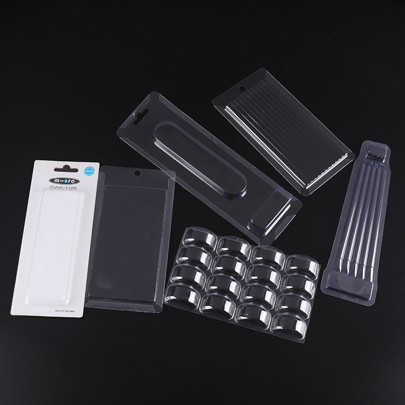 PVC PET folding card blister folding transparent earphone digital product plastic three-dimensional blister box