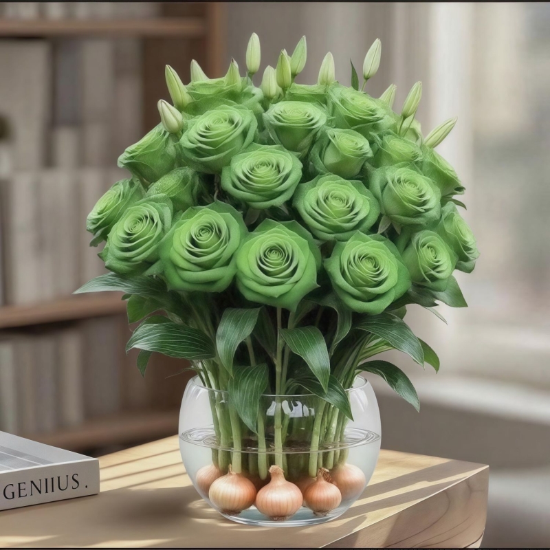 【新品香水】水培玫瑰花球大花浓香室内外耐寒热花卉好养活绿批发