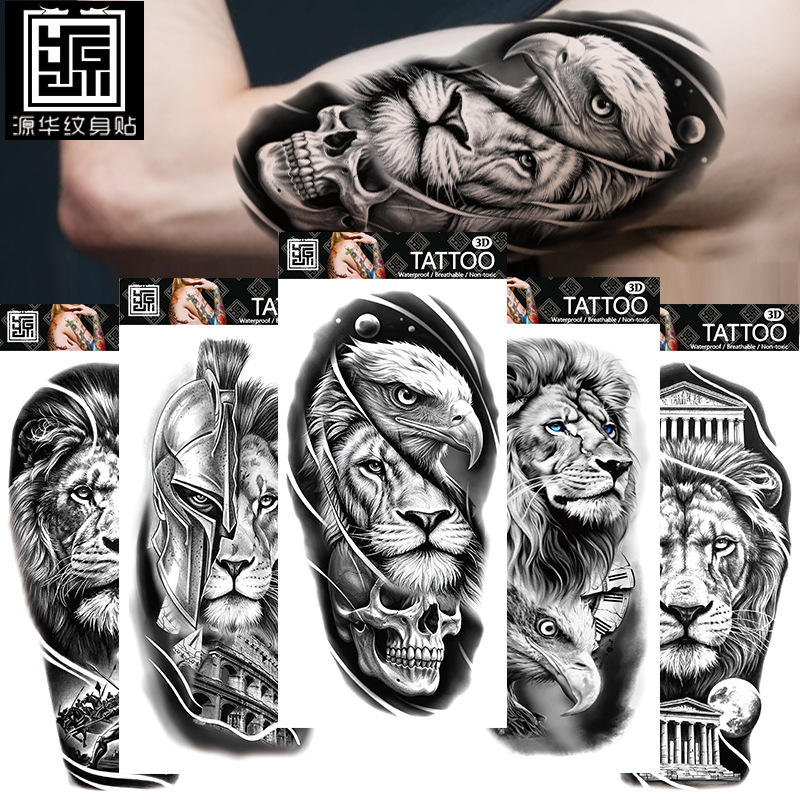 Plain flower tattoo stickers new waterproof tattoo stickers realistic social rose factory wholesale dark tattoo stickers