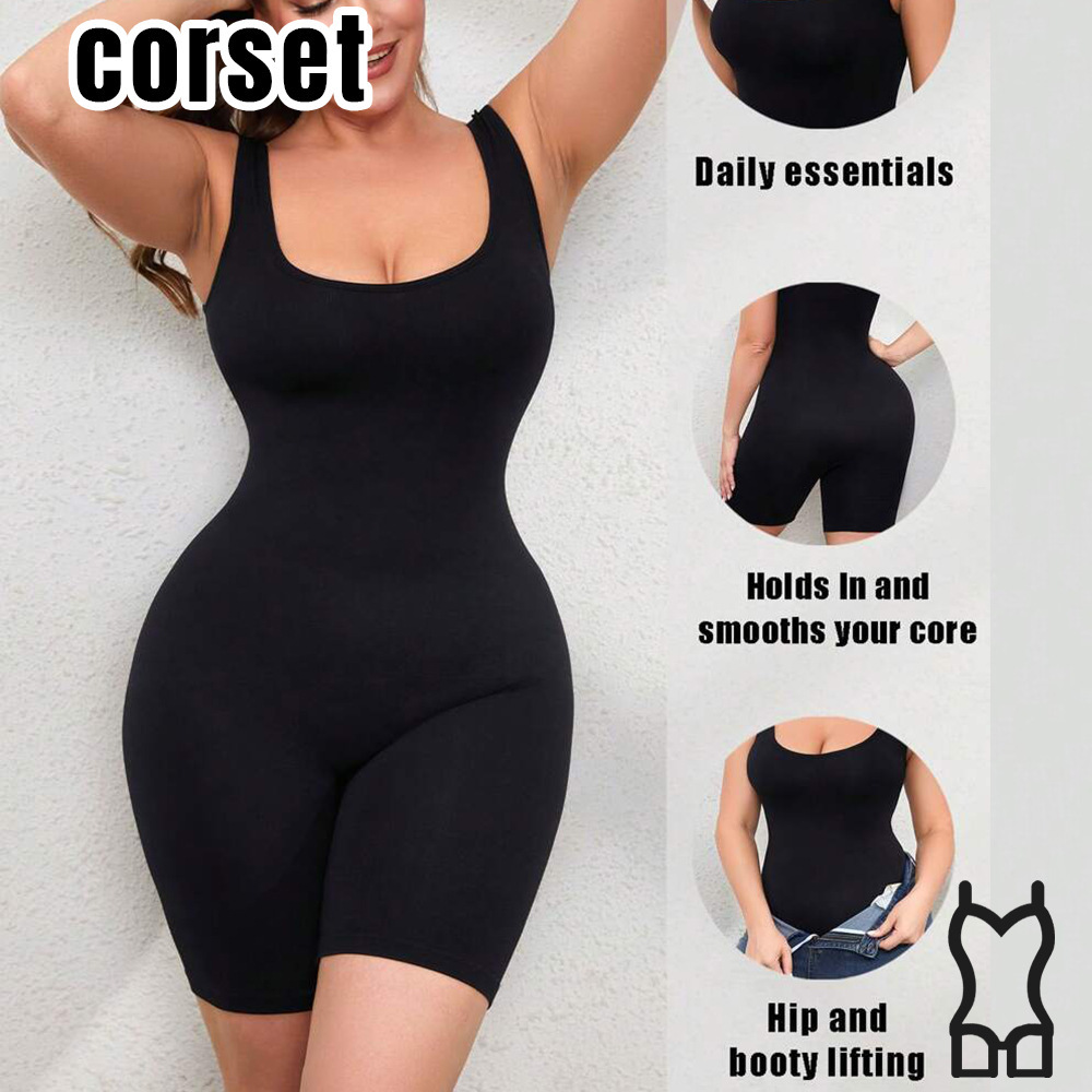 Body-Shaping Jumpsuit Women's Chest Push-up Wide Shoulder Belt Belly-Tight Jumpsuit