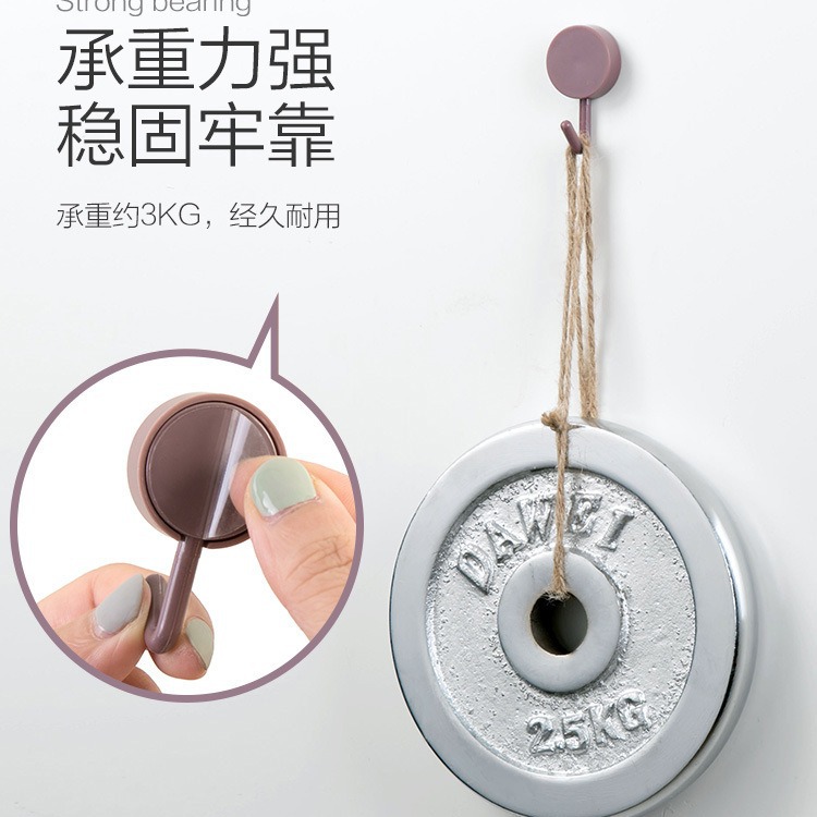 挂钩贴墙面免打孔厨房挂钩门后贴墙挂衣无痕钥匙粘钩家用贴勾|ms