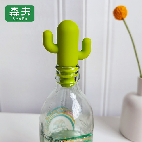 P616 Taixiang soda water bottle stopper, cactus wine stopper, silicone red wine stopper, sealed wine elephant sparkling water
