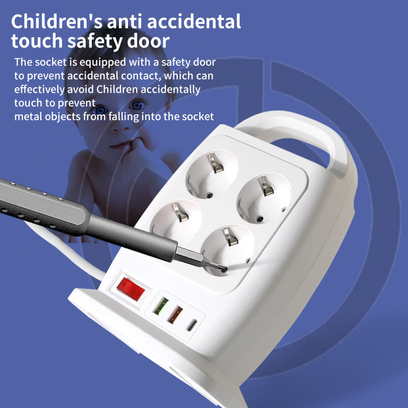 USB TYPE-C tipo torre de escritorio vertical portátil estratificado de doble cara placa de enchufe de enchufe europea