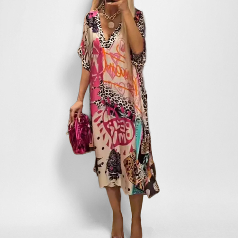 Completo gonna con stampa leopardata donna stile casual chic_voghion.com