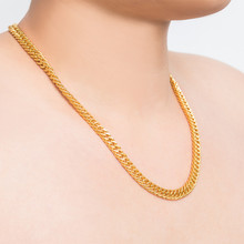 正宗越南沙金项链男24k久不掉色欧币黄金色沙金首饰越南正品男士