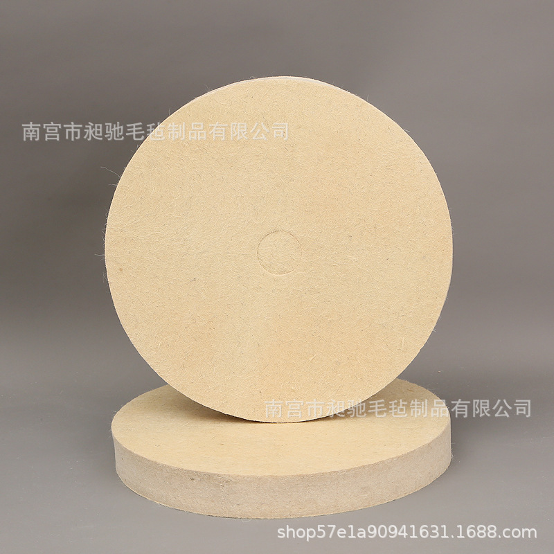 平行羊毛轮镜面抛光轮自粘打磨石材抛光羊毛毡轮抛光轮